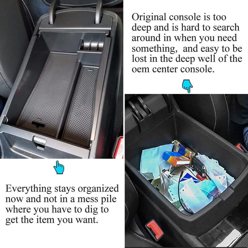 Vesul Center Console Armrest Storage Box Compatible with Hyundai Tucson 2016-2021 ABS Tray Insert Organizer Glove Pallet Phone Holder - Image 5